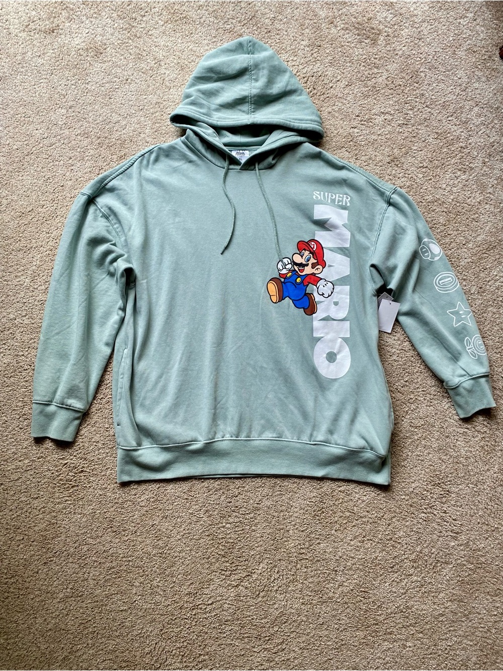 🆕 Nintendo Super Mario Bros Graphic Hoodie Sweatshirt